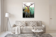 Original art for sale at UGallery.com | Deer by Mary Pratt | $2,625 | oil painting | 48' h x 36' w | thumbnail 5