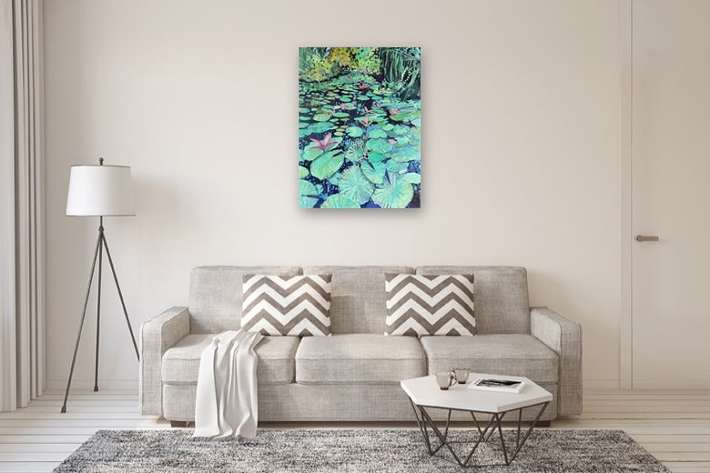 Water Lily Spa by Mary Pratt |  In Room View of Artwork 