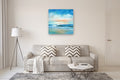 Original art for sale at UGallery.com | Daybreak Surf by Nancy Hughes Miller | $1,675 | oil painting | 36' h x 36' w | thumbnail 5