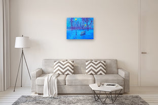 Snowing in the Park by Suren Nersisyan |  In Room View of Artwork 