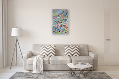 Original art for sale at UGallery.com | Fruit Dance by Nathalie Gribinski | $2,000 | acrylic painting | 36' h x 24' w | thumbnail 5