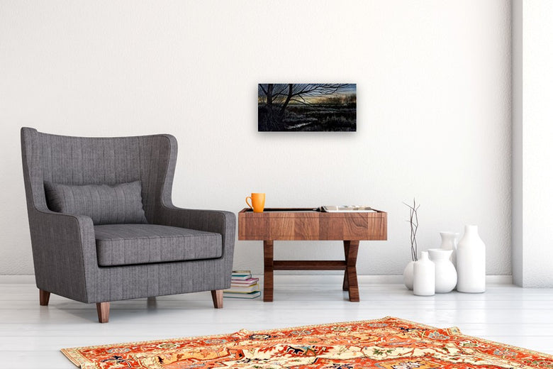 Nearing Dusk by Vic Roschkov |  In Room View of Artwork 