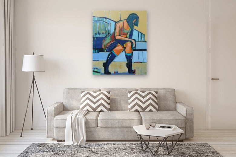 With Her Thoughts by Gail Ragains |  In Room View of Artwork 