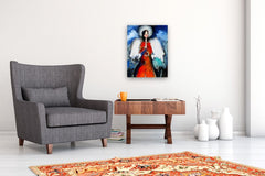 Original art for sale at UGallery.com | Angel of the Bright Blue Sky by Scott Dykema | $675 | mixed media artwork | 24' h x 18' w | thumbnail 5