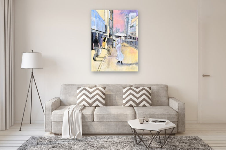 City Stroll by Mary Pratt |  In Room View of Artwork 