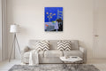 Original art for sale at UGallery.com | Still Life in Blue Room by Feng Biddle | $1,975 | mixed media artwork | 40' h x 30' w | thumbnail 5