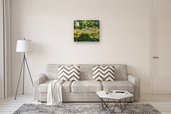 Original art for sale at UGallery.com | Fox Pond by Onelio Marrero | $1,275 | oil painting | 22' h x 26' w | thumbnail 5