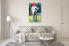 Original art for sale at UGallery.com | Chasing Victory by Nava Lundy | $3,500 | acrylic painting | 48' h x 30' w | thumbnail 5