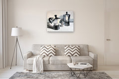 Original art for sale at UGallery.com | Unicorn Coffee by Rachel Srinivasan | $1,175 | oil painting | 30' h x 40' w | thumbnail 5