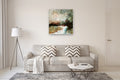 Original art for sale at UGallery.com | Fading Light on Ebenezer River by Ronda Waiksnis | $2,400 | oil painting | 36' h x 36' w | thumbnail 5