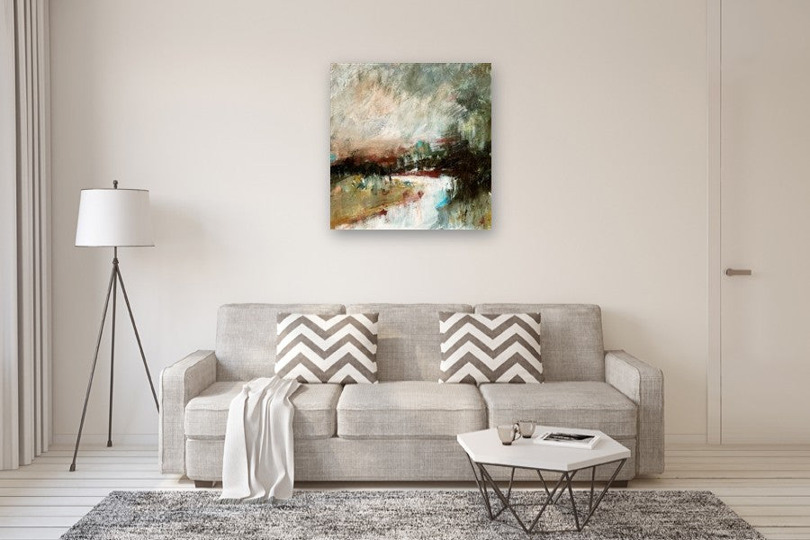 Fading Light on Ebenezer River by Ronda Waiksnis |  In Room View of Artwork 