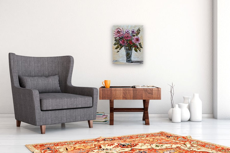 Petals at First Light by Lisa Elley |  In Room View of Artwork 
