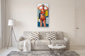 Original art for sale at UGallery.com | Where's My Lane? by Gail Ragains | $3,100 | acrylic painting | 48' h x 24' w | thumbnail 5