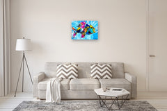 Original art for sale at UGallery.com | Coral Chaser by Allen Wittert | $1,250 | acrylic painting | 20' h x 27.5' w | thumbnail 5
