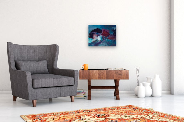 Soliloquy In Blue by C M Cooper |  In Room View of Artwork 