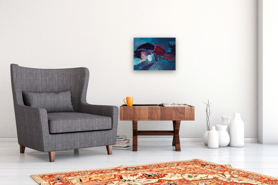 Soliloquy In Blue by C M Cooper |  In Room View of Artwork 