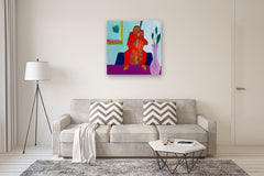 Original art for sale at UGallery.com | The Color of Music by Robin Okun | $2,400 | acrylic painting | 36' h x 36' w | thumbnail 5