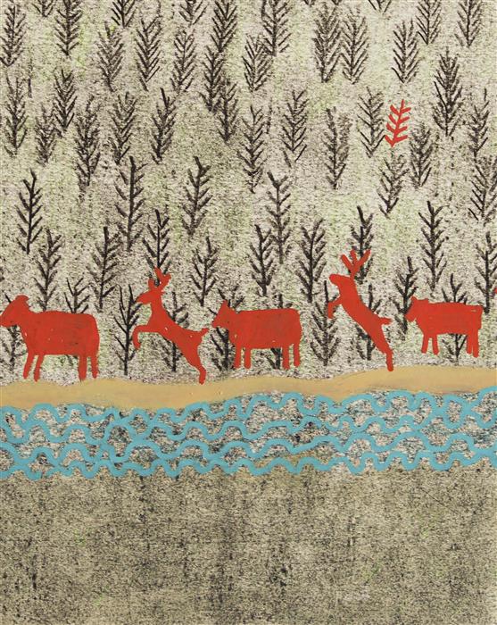 Passers by Andrea Krnetic Grbic |  Closeup View of Artwork 