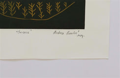 Original art for sale at UGallery.com | Swans by Andrea Krnetic Grbic | $700 | printmaking | 19.69' h x 14.17' w | thumbnail 2