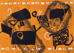 Original art for sale at UGallery.com | The Herd of Sheep by Andrea Krnetic Grbic | $450 | printmaking | 9.84' h x 11.02' w