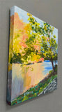 Original art for sale at UGallery.com | Oak and Stone by JoAnn Golenia | $350 | acrylic painting | 12' h x 12' w | thumbnail 2