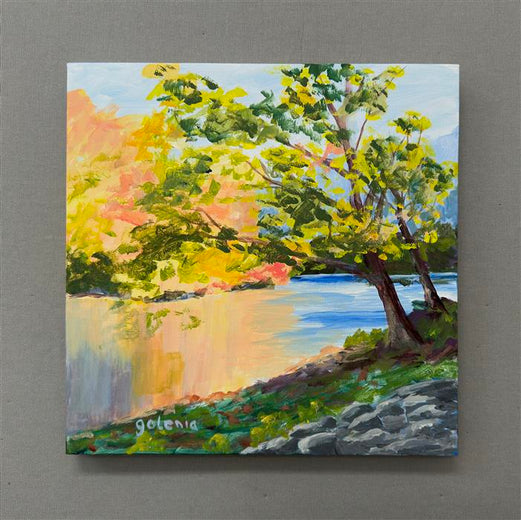 Oak and Stone by JoAnn Golenia |  Context View of Artwork 