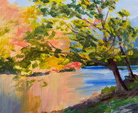 Original art for sale at UGallery.com | Oak and Stone by JoAnn Golenia | $350 | acrylic painting | 12' h x 12' w | thumbnail 4