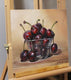 Original art for sale at UGallery.com | Red Cherries in a Glass Bowl by Art Tatin | $375 | oil painting | 8' h x 10' w | thumbnail 2