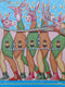 Original art for sale at UGallery.com | Messengers of Peace by Arvind Kumar Dubey | $5,350 | acrylic painting | 48' h x 36' w | thumbnail 1