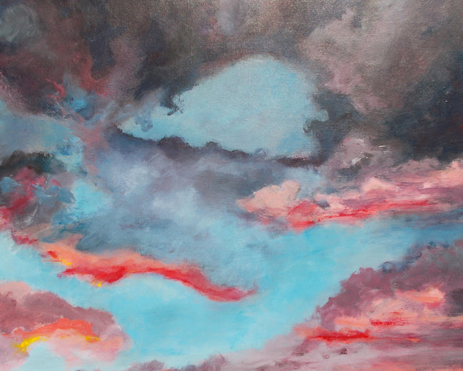 Red Sky at Night... by Benjamin Thomas |   Closeup View of Artwork 