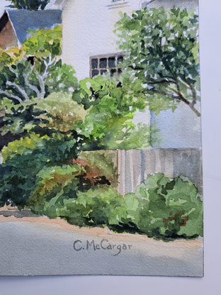 Mendocino Cottages by Catherine McCargar |  Side View of Artwork 
