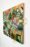 Original art for sale at UGallery.com | Salad Bar by Chus Galiano | $1,600 | mixed media artwork | 31.5' h x 31.5' w | thumbnail 2
