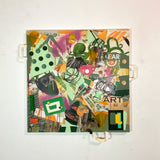 Original art for sale at UGallery.com | Salad Bar by Chus Galiano | $1,600 | mixed media artwork | 31.5' h x 31.5' w | thumbnail 3