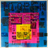 Original art for sale at UGallery.com | To Open Eyes by Chus Galiano | $2,450 | mixed media artwork | 47.25' h x 47.25' w | thumbnail 1