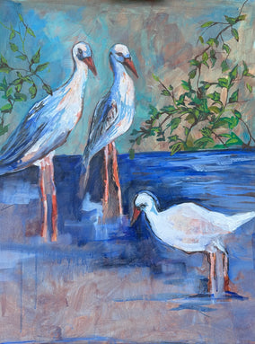 Original art for sale at UGallery.com | A Stream of Hope and Love by Colette Wirz Nauke | $1,075 | acrylic painting | 28' h x 22' w