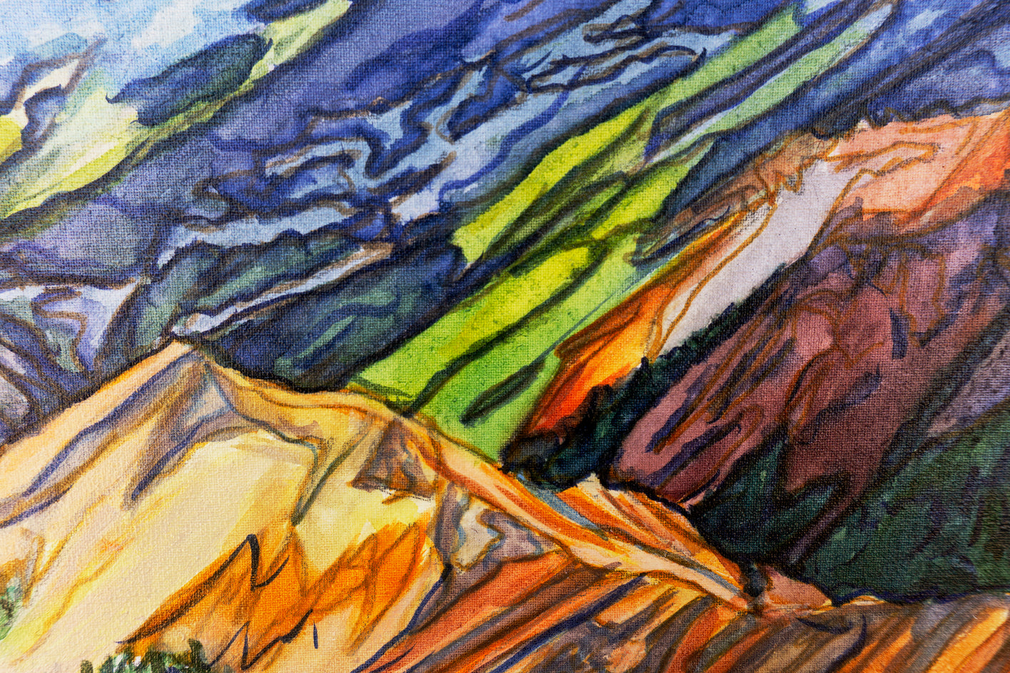 Red Mountain Summit by Crystal DiPietro |  Closeup View of Artwork 