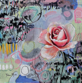 Original art for sale at UGallery.com | Beauty in Ashes by Dafni Milan | $1,350 | mixed media artwork | 20' h x 20' w