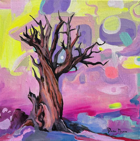 Original art for sale at UGallery.com | Grounded by Dafni Milan | $425 | mixed media artwork | 12' h x 12' w