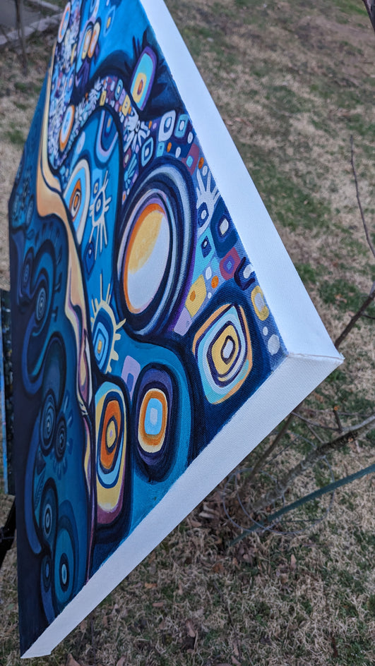 Mystical Twilight by Diana Elena Chelaru |  Side View of Artwork 