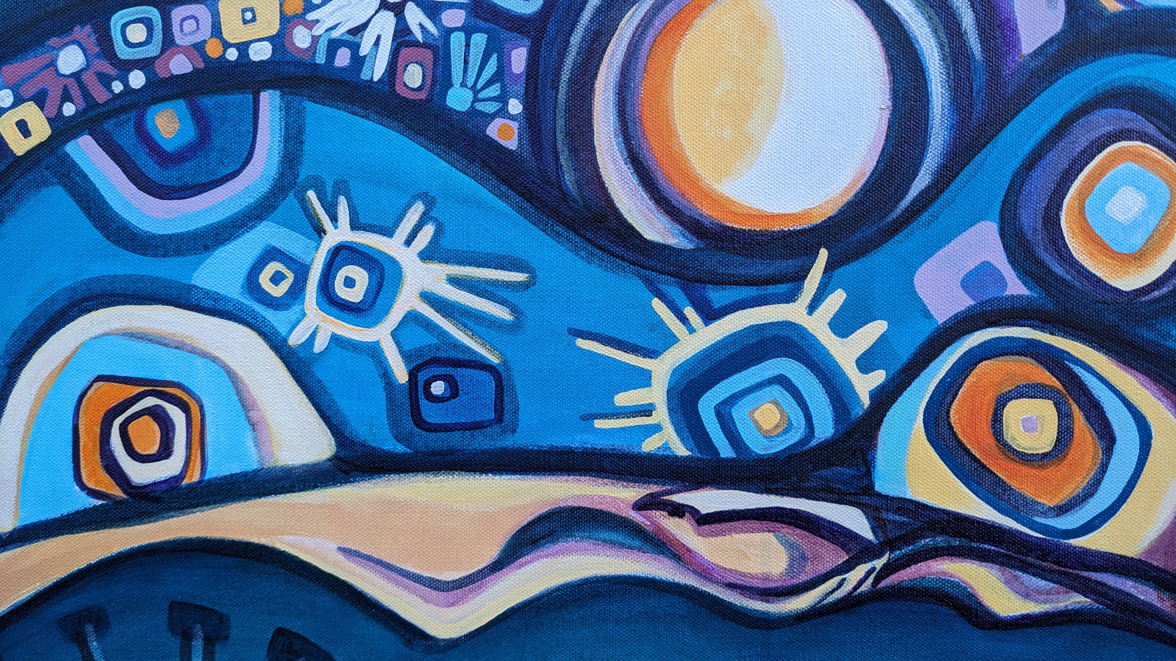 Mystical Twilight by Diana Elena Chelaru |  Closeup View of Artwork 