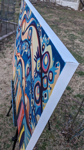 Rays of Light by Diana Elena Chelaru |  Side View of Artwork 