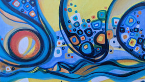 Original art for sale at UGallery.com | Setting Sun by Diana Elena Chelaru | $950 | acrylic painting | 20' h x 20' w | thumbnail 3