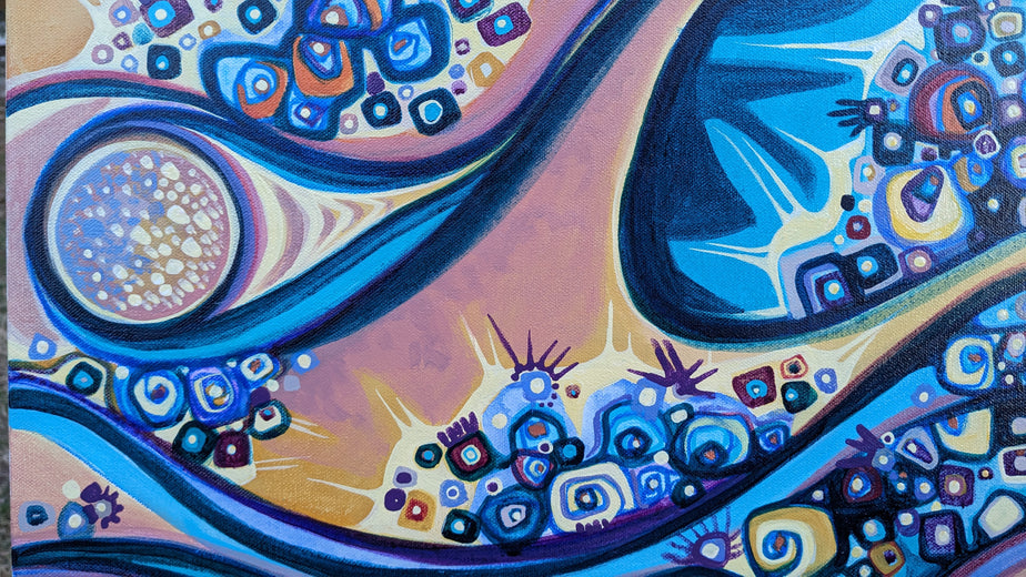 Moonlight by Diana Elena Chelaru |  Side View of Artwork 