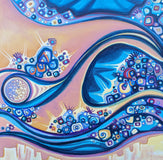 Original art for sale at UGallery.com | Moonlight by Diana Elena Chelaru | $950 | acrylic painting | 20' h x 20' w | thumbnail 1