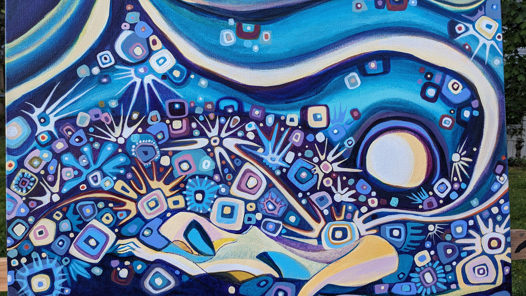Under the Stars by Diana Elena Chelaru |  Closeup View of Artwork 