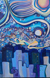 Original art for sale at UGallery.com | Under the Stars by Diana Elena Chelaru | $1,400 | acrylic painting | 36' h x 24' w | thumbnail 1
