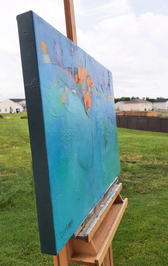 Living on the Edge by Dorothy Gaziano |  Side View of Artwork 