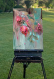 Original art for sale at UGallery.com | Whispers of Spring 1 by Dowa Hattem | $480 | oil painting | 15.7' h x 11.8' w | thumbnail 3