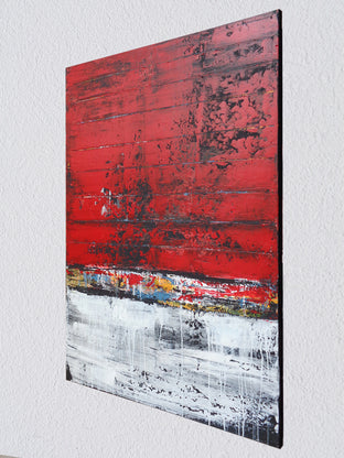 Red Horizons by Elena Andronescu |  Side View of Artwork 