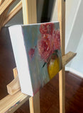 Original art for sale at UGallery.com | Mini Floral No 8 by Elif Burduroglu | $300 | oil painting | 6' h x 6' w | thumbnail 2
